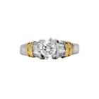 Limited Quantities 3/4 Ct. T.w. Diamond Platinum And 18k Yellow Gold Engagement Ring