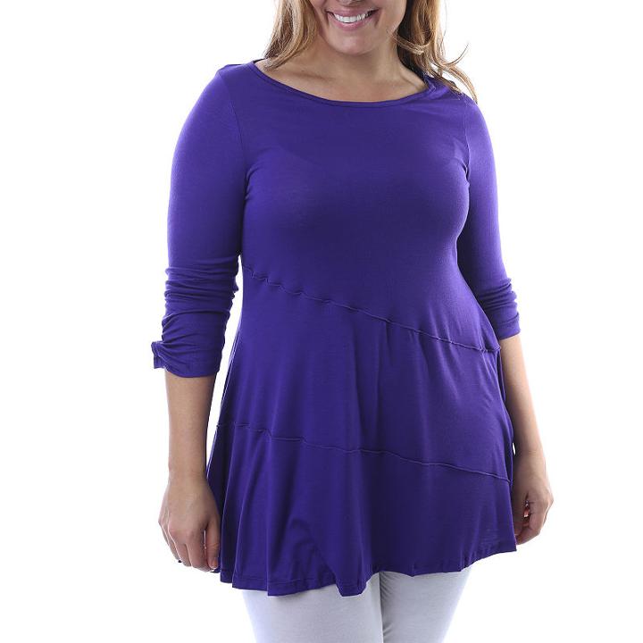 24/7 Comfort Apparel 3/4 Length Tunic Top-plus