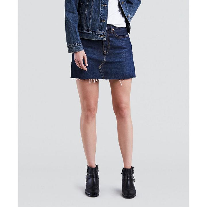 Levi's Mid Length Deconstructed Skirt