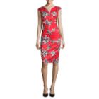 Weslee Rose Cap-sleeve Floral-print Midi Dress