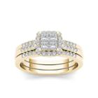Womens 1/6 Ct. T.w. Genuine White Diamond 10k Gold Engagement Ring
