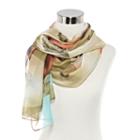 Big Buddha Tropical Flower Oblong Scarf