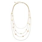 Monet Multi-strand Gold-tone Ball Illusion Necklace