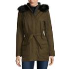 A.n.a Long-sleeved Faux-fur-trim Belted Parka