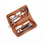 Royce Leather Executive 5-pc. Chrome Plated Mini Manicure Kit In Leather Case