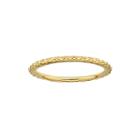 Personally Stackable 18k Yellow Gold Over Sterling Silver 1.5mm Criss-cross Ring