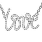 Womens 1/5 Ct. T.w. Genuine White Diamond Sterling Silver Pendant Necklace