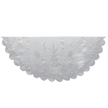 Kurt Adler 48 Silver Hand Embroidery Treeskirt