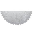 Kurt Adler 48 Silver Hand Embroidery Treeskirt