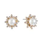 Monet Jewelry White 17mm Stud Earrings