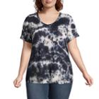 Boutique + Short Sleeve Wash Tee - Plus
