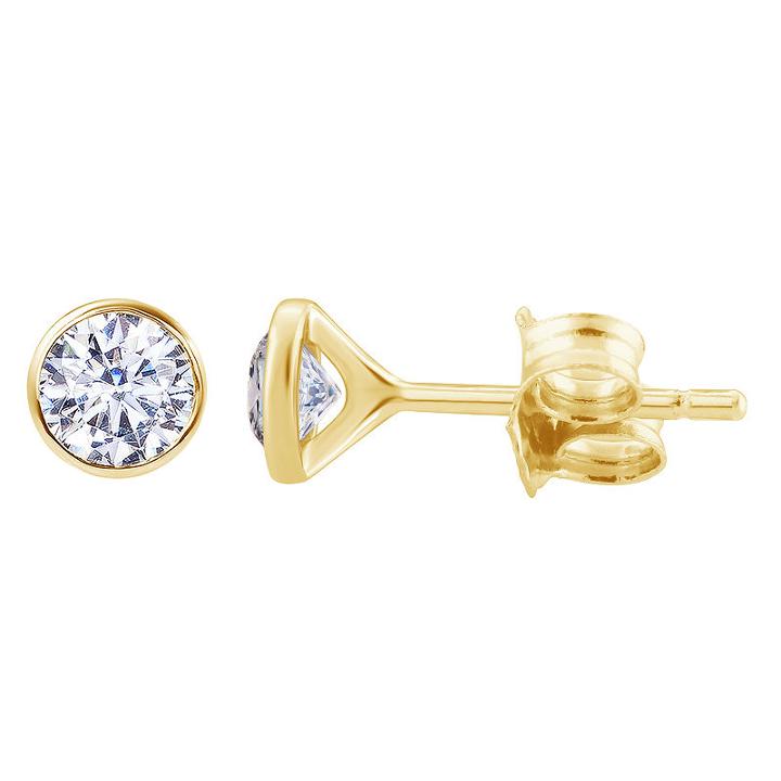 3/4 Ct. T.w. Genuine White Diamond 5.6mm Round Stud Earrings