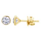 3/4 Ct. T.w. Genuine White Diamond 5.6mm Round Stud Earrings