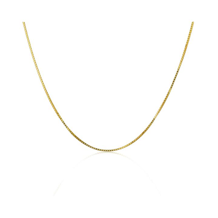 Made In Italy 14k Yellow Gold 24 Box Chain Necklace