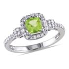 Womens 1/6 Ct. T.w. Genuine Peridot Green 10k Gold Cocktail Ring