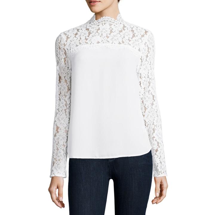 Belle + Sky Lace Yoke Top