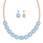 Mixit&trade; Blue Gold-tone Necklace And Earrings Set