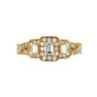 Limited Quantities! Womens 1 Ct. T.w. Emerald White Diamond 14k Gold Engagement Ring