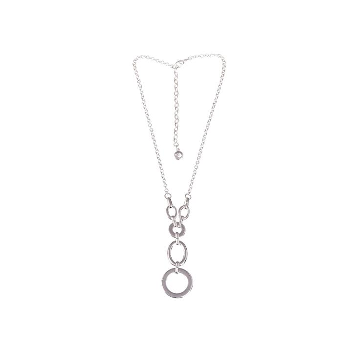 Gloria Vanderbilt Silver-tone Oval Y-pendant Necklace