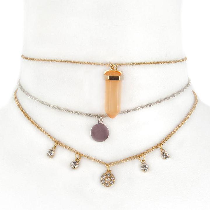 Decree Womens 3-pc. Clear Necklace Set