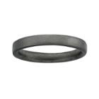 Personally Stackable Black Sterling Silver Stackable 3.5mm Satin Ring