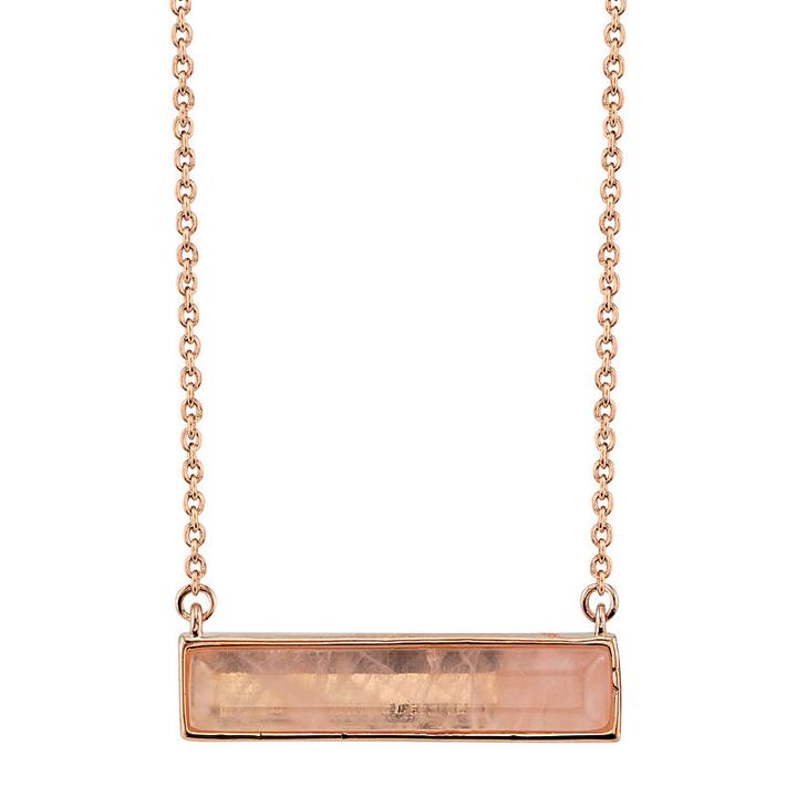 Footnotes Womens Rectangular Pendant Necklace