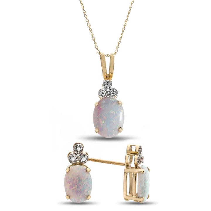 Womens 2-pc. Opal Sterling Silver Jewelry Set