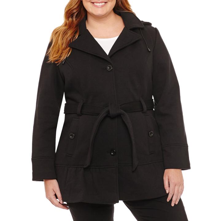 Liz Claiborne Belted Trench Coat-plus