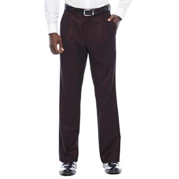 Steve Harvey Merlot Pleated Pants