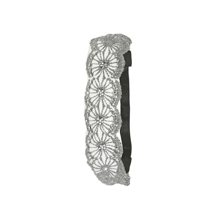 Metallic Mesh Headband With Gems