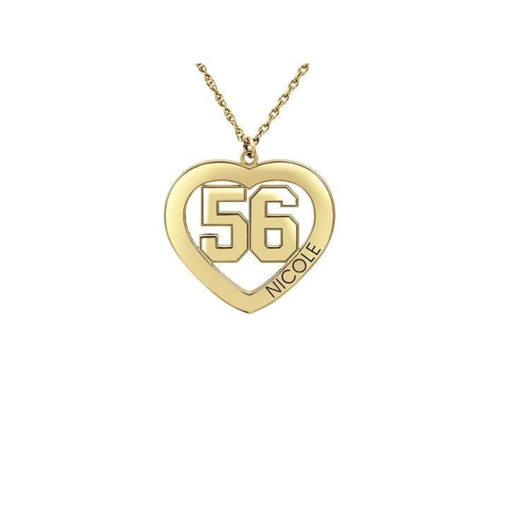 Womens Personalized 10k Gold Pendant Necklace