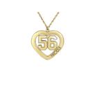 Womens Personalized 10k Gold Pendant Necklace