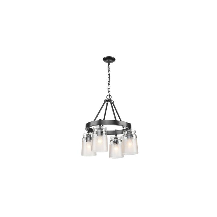 Travers 4-light Chandelier In Black