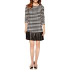 R & K Originals 3/4-sleeve Houndstooth Shift Dress