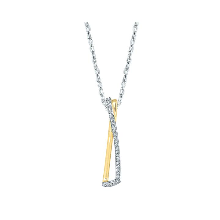 Diamond Accent Criss-cross Pendant Necklace