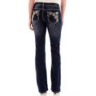 Love Indigo Embellished Back Pocket Straight-leg Jeans