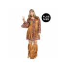 Womens Plus Size Peace And Love Hippie Costume - 16-20w