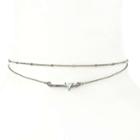 Carole Womens 2-pack Clear Round Necklace Set