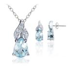 Womens 2-pc. Blue Topaz Sterling Silver Jewelry Set