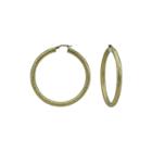 14k Yellow Gold Diamond-cut 50mm Hoop Earrings
