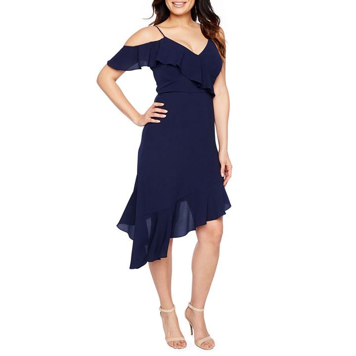 Premier Amour Sleeveless Off The Shoulder Sheath Dress