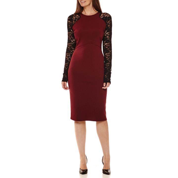 Worthington Long-sleeve Colorblock Dress