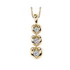 Sirena&trade; 1/8 Ct. T.w. Diamond 14k Yellow Gold Heart Pendant Necklace