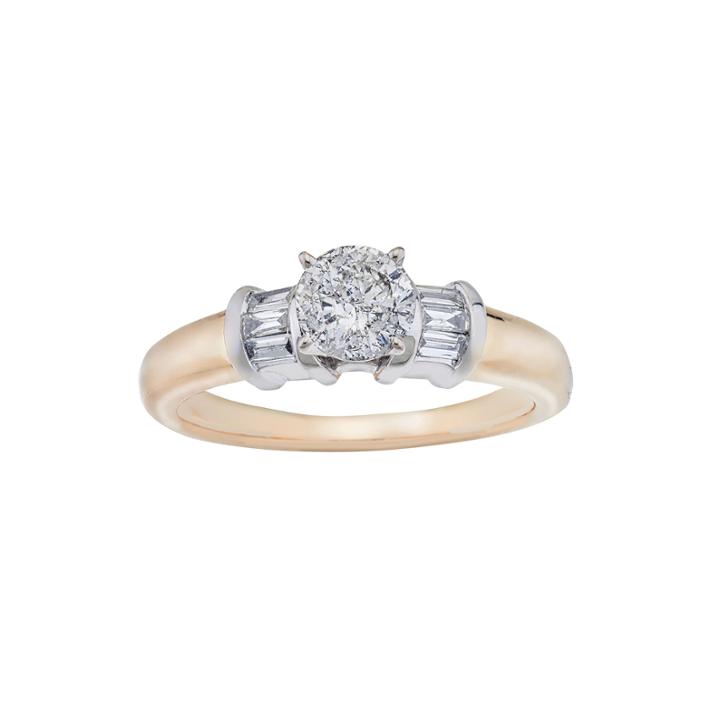 3/4 C.t. Tw. Diamond 14k Two-tone Gold Engagement Ring