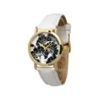 Olivia Pratt Womens Floral Dial White Leather Watch 13330white