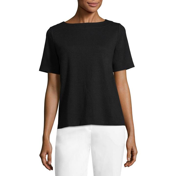 Worthington Cloque Short Sleeve Top