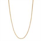 14k Gold Over Silver Solid Box 16 Inch Chain Necklace