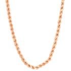 14k Gold Over Silver Solid Rope 18 Inch Chain Necklace