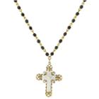1928 Symbols Of Faith Religious Jewelry Womens White Cross Pendant Necklace