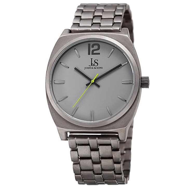 Joshua & Sons Mens Gray Strap Watch-j-102gy